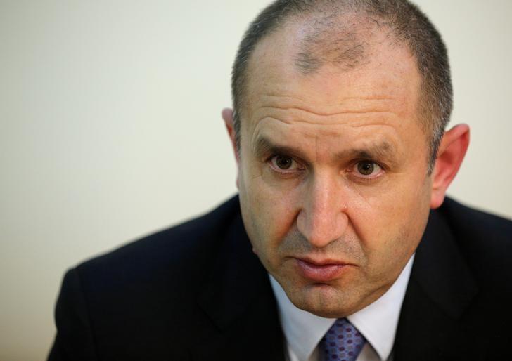 Rumen Radev, presidential candidate of the Bulgarian Socialist Party, speaks during an interview with Reuters in Sofia, Bulgaria, October 24, 2016. REUTERS/Stoyan Nenov/File Photo