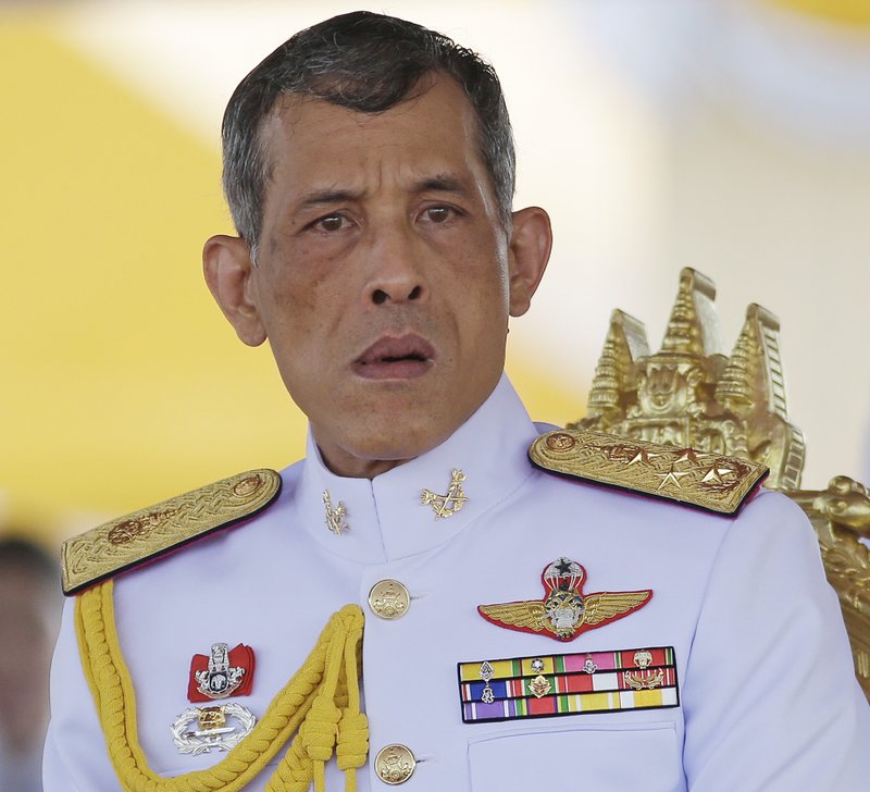 In this May 9, 2016, photo, Thailand's Crown Prince Vajiralongkorn is seated at the royal plowing ceremony in Bangkok. Thailandu2019s parliament has started the process of naming Crown Prince Vajiralongkorn the new king following the death of his father, Bhumibol Adulyadej, last month. Completing a formality, the Cabinet submitted Vajiralongkornu2019s name to the National Assembly on Tuesday after a brief meeting. AP