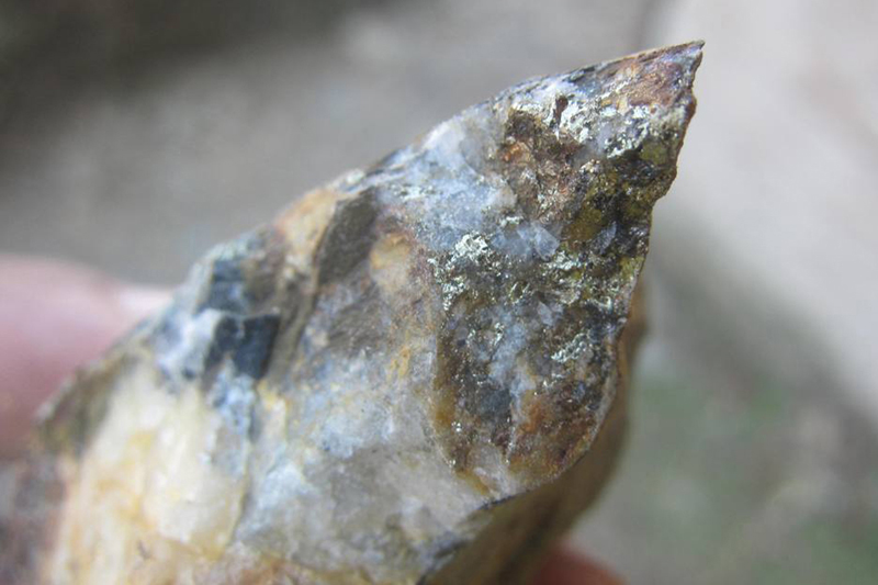 A piece of lead extracted from an ore in Okharbot of Myagdi district, on Saturday, November 26, 2016. Photo: RSS