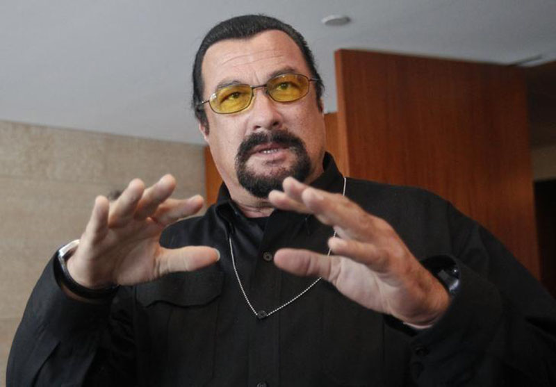 File- US actor Steven Seagal speaks to the media at a news conference in Moscow June 2, 2013. Photo: REUTERS