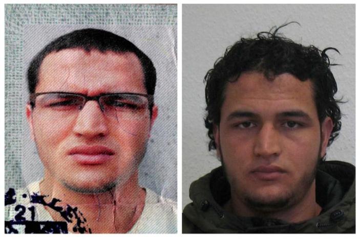 Anis Amri in a combination image released by German police. Photo: Reuters