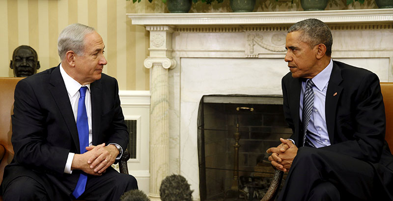 File - US President Barack Obama meets with Israeli Prime Minister Benjamin Netanyahu in the Oval office of the White House in Washington, on November 9, 2015. Photo: Reuters
