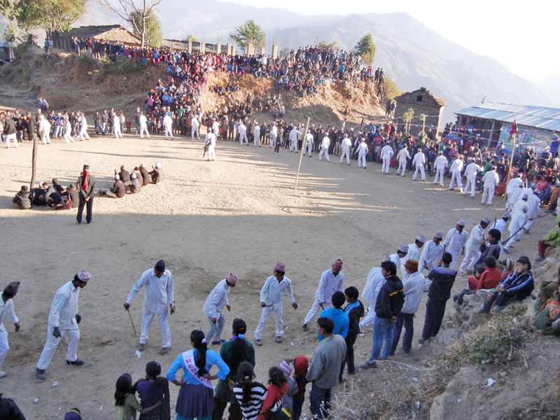 FILE: Locals participating in Bhuwa Parva celebrations, in Bajura, on Thursday, December 29, 2016. Photo: THT