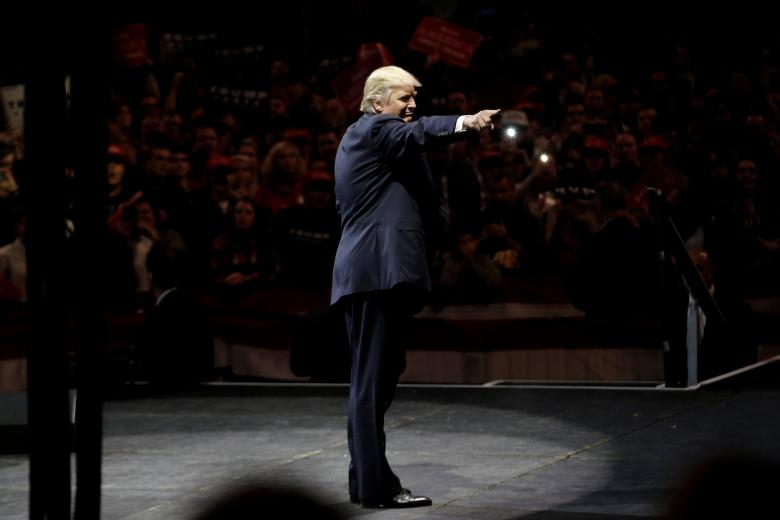 US President-elect Donald Trump appears at a USA Thank You Tour event at U.S. Bank Arena in Cincinnati, Ohio, US, on December 1, 2016. Photo: Reuters