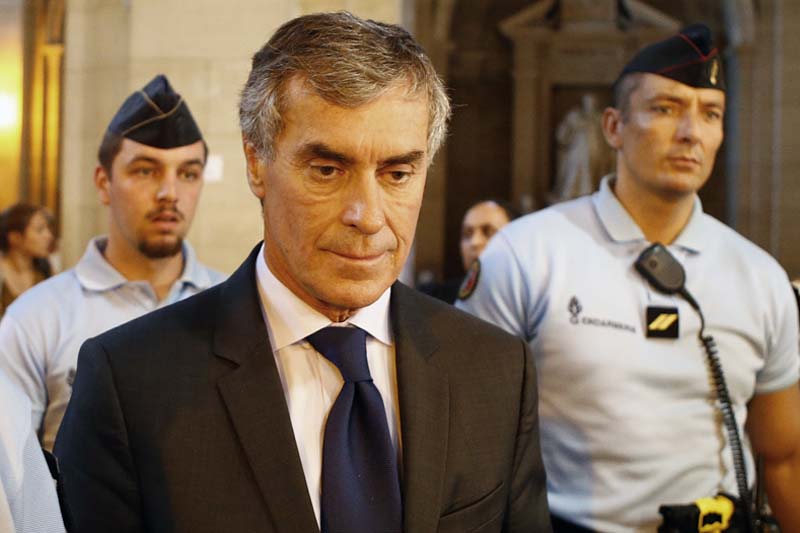 File - Former French budget Minister Jerome Cahuzac leaves the courthouse, in Paris, on September 14, 2016. Photo: AP