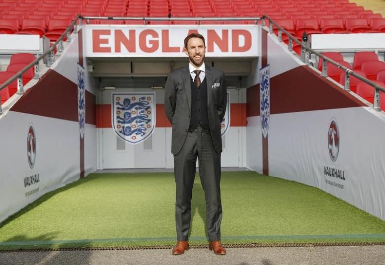 Football Soccer Britain - England - Gareth Southgate Press Conference - Wembley Stadium - 1/12/16 England Manager Gareth Southgate poses after the press conference Action Images via Reuters / Carl Recine Livepic