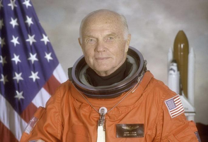 STS-95 crewmember, astronaut and U.S. Senator John Glenn poses for his official NASA photo taken April 14, 1998. Courtesy NASA/Handout via REUTERS