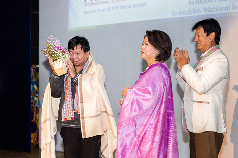 Mahabir Pun, a recipient of the prestigious Ramon Magsaysay Award, attends a function organised to collect support for his National Inovation Centre in Khumaltar, Lalitpur on Sunday, December 25, 2016. Courtesy: Dronashish Neupane