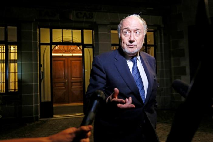 Former FIFA President Sepp Blatter is seen leaving the Court of Arbitration for Sport (CAS) in this file picture taken in Lausanne, Switzerland, August 25, 2016. REUTERS/Pierre Albouy/File Photo