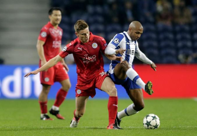 Football Soccer - FC Porto v Leicester City - UEFA Champions League Group Stage - Group G - Dragao Stadium, Oporto, Portugal  - 7/12/16 FC Porto's Yacine Brahimi in action with Leicester City's Harvey Barnes Reuters / Miguel Vidal Livepic