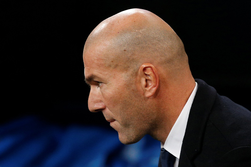 Real Madrid's coach Zinedine Zidane before match. Photo: Reuters