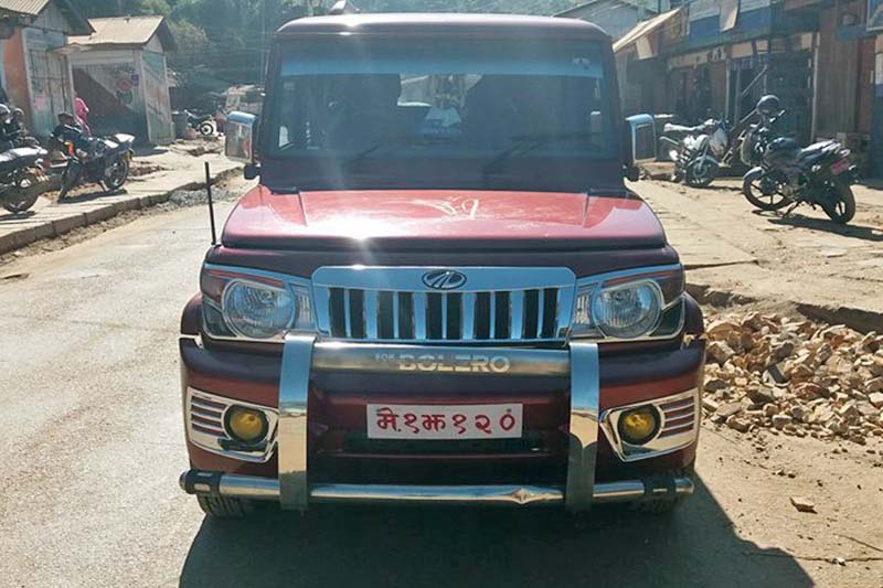 A jeep that belonged to the Shaniarjun Municipality seized for being used without permission for personal use from Jhapa, on Saturday, December 10, 2016. Photo: Laxmi Gautam/THT