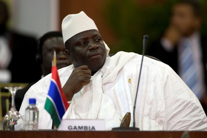 Gambia's President Al Hadji Yahya Jammeh attends the plenary session of the Africa-South America Summit on Margarita Island September 27, 2009.  REUTERS/Carlos Garcia Rawlins/File Photo