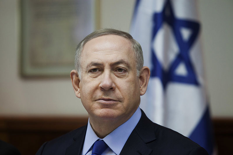 File - Israeli Prime Minister Benjamin Netanyahu attends a weekly cabinet meeting in Jerusalem, on Sunday, December 25, 2016. Photo: Dan Balilty/Pool photo via AP