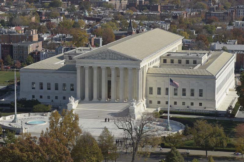 File-A view of the US Supreme Court from the Capitol Dome, on Capitol Hill in Washington on November 15, 2016. Photo: AP