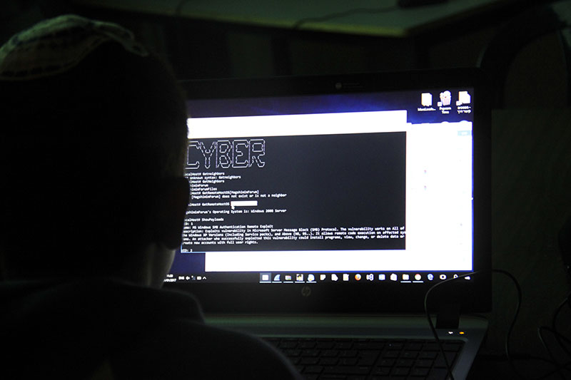 A tenth grader attending a class how to investigate a computer network that has been hacked in Beit Shemesh, Israel, on Sunday January1, 2017. Photo: AP
