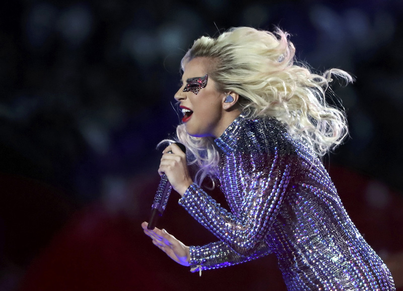 Singer Lady Gaga performs during the halftime show at Super Bowl LI between the New England Patriots and the Atlanta Falcons in Houston, Texas, US, February 5, 2007. Photo: Reuters