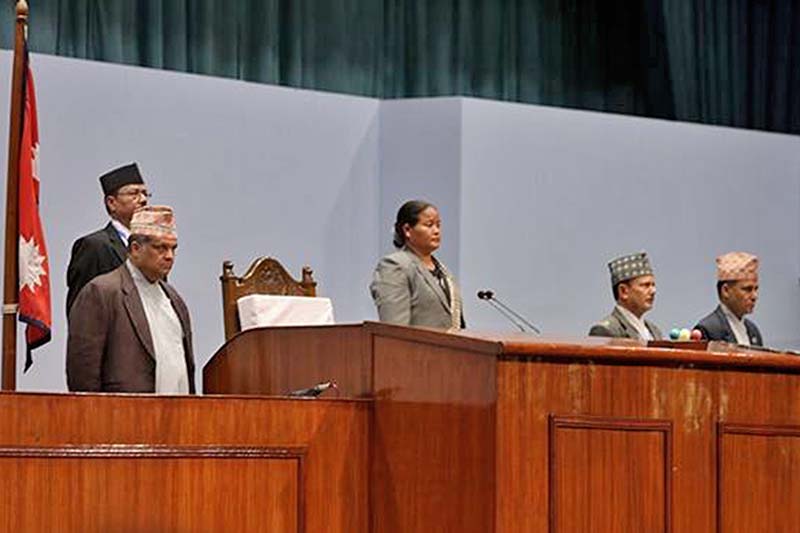 A Legislature-Parliament meeting begins at Naya Baneshwor, on Thursday, February 23, 2017. Photo: RSS