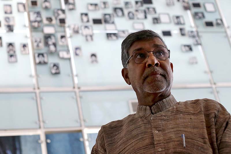 File-Indian 2014 Nobel Peace Prize laureate Kailash Satyarthi visits the Museum of Memory and Human Rights in Santiago, Chile, on January 21, 2016. Photo: Reuters