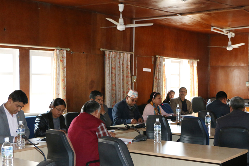 Lawmakers attend a meeting of the Public Account Committee under the Legislature-Parliament in Kathmandu, on Wednesday, February 8, 2017. The meeting discussed reconstruction grant distribution to earthquake survivors. Photo: RSS