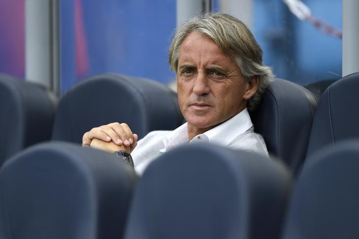 Inter Milan coach Roberto Mancini.nAction Images via Reuters / Adam Holt/File Photo