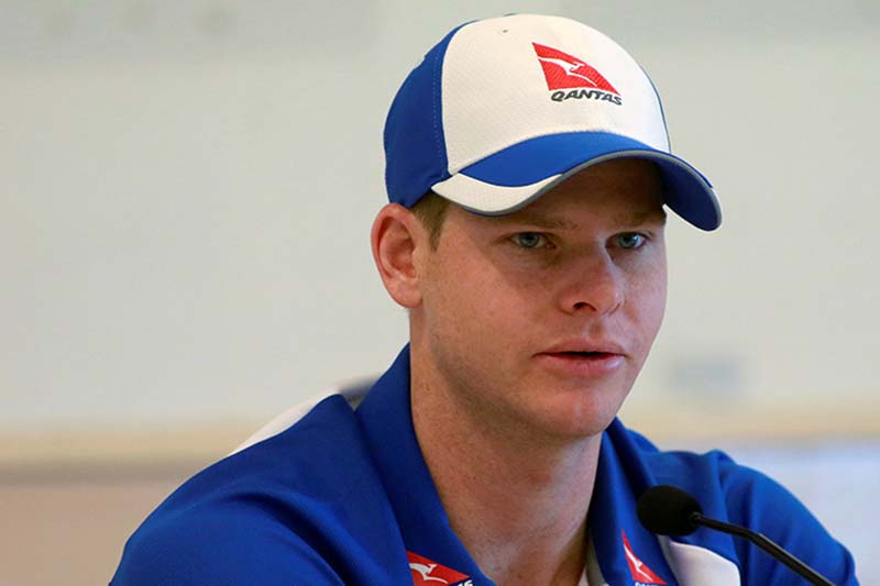 Australian cricket captain Steve Smith speaks at a news conference in Mumbai, India, on February 14, 2017. Photo: Reuters