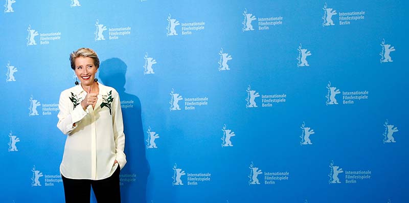 FILE- Actress Emma Thompson poses during a photocall to promote the movie 'Alone in Berlin' at the 66th Berlinale International Film Festival in Berlin, Germany, on February 15, 2016. Photo: Reuters