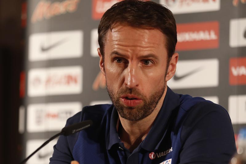 England manager Gareth Southgate during the press conference. Photo: Reuters