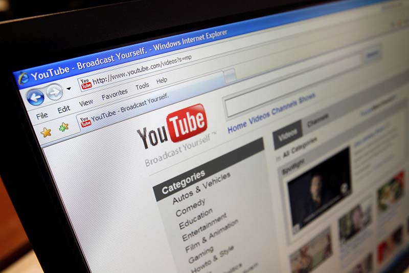 FILE - The YouTube website in Los Angeles, on March 18, 2010. Photo: AP