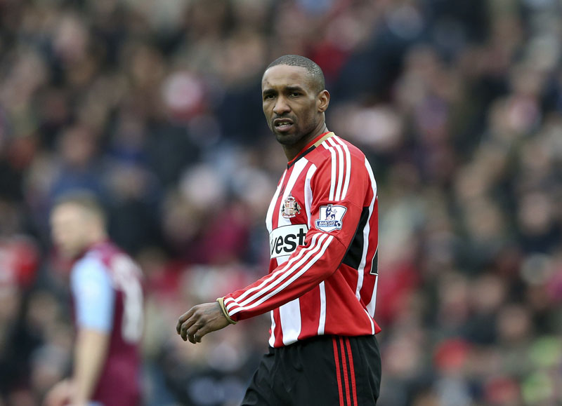 FILE - In this Saturday, March, 14, 2015 file photo, Sunderland's Jermain Defoe looks on during their English Premier League soccer match against Aston Villa at the Stadium of Light, Sunderland, England. Photo: AP