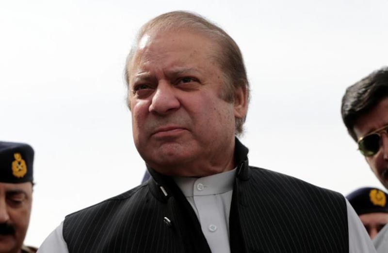 Pakistani Prime Minister Nawaz Sharif attends a ceremony to inaugurate the M9 motorway between Karachi and Hyderabad, near Hyderabad Pakistan on February 3, 2017. Photo:Reuters