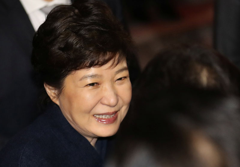 South Korea's ousted leader Park Geun-hye arrives at her private house in Seoul, South Korea, on March 12, 2017. Photo: Reuters