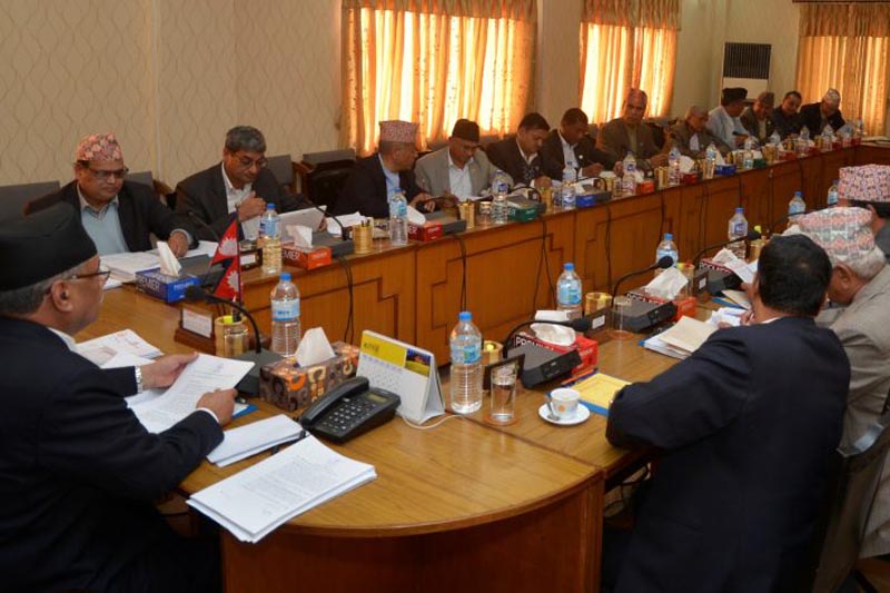 The Prime Minister Pushpa Kamal Dahal chairs the Cabinet meeting. Photo: PM's Secretariat/File