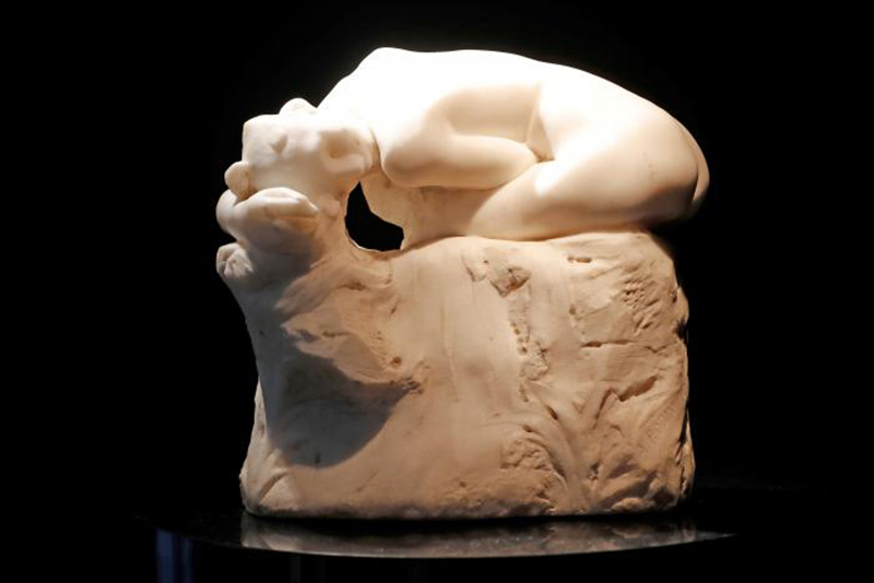 The marble 'Andromede' by French sculptor Auguste Rodin (1840-1917) is displayed at the auction house Artcurial in Paris, France, on March 17, 2017 which is set to be auctioned in Paris on May 30. Photo: Reuters