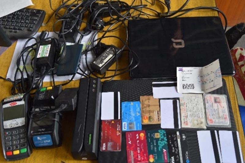 Various materials that Nepal Police seized from the possession of alleged hi-tech thieves. Photo: MCD