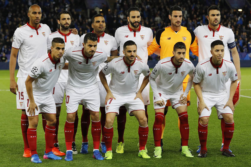 Sevilla team. Photo: Reuters
