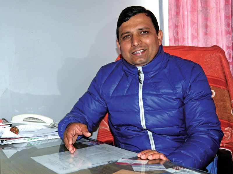 Interview with Tok Raj Pandey, the Spokesperson for the Department of Transport Management, in Kathmandu, on Sunday, March 12, 2017. Photo: Balkrishna Thapa Chhetri/THT