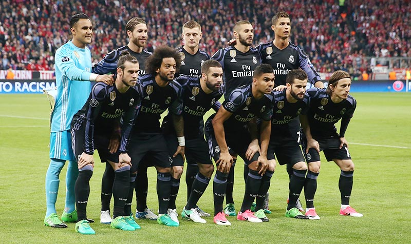 Real Madrid team. Photo: Reuters