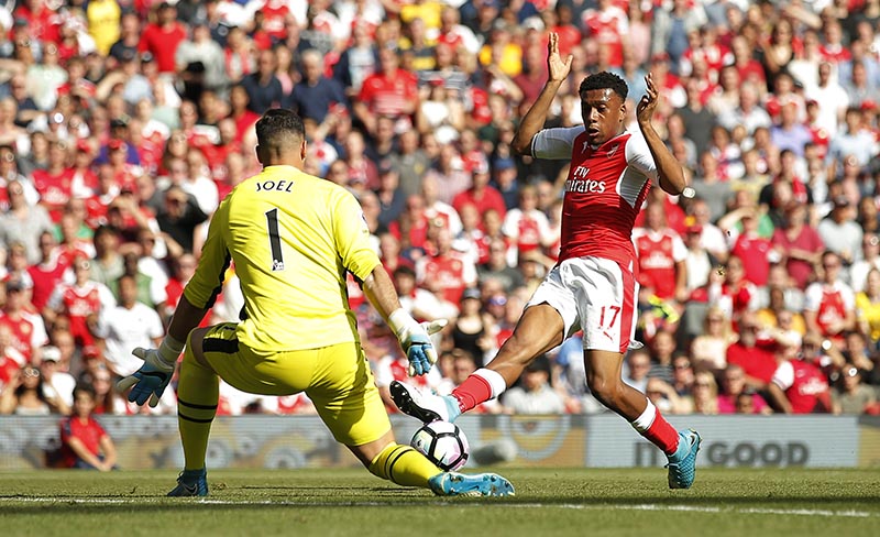 Arsenal's Alex Iwobi in action. Photo: Reuters