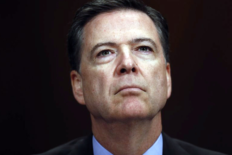 In this May 3, 2017, file photo, FBI Director James Comey listens on Capitol Hill in Washington. President Donald Trump has fired Comey. In a statement on Tuesday, May 9, Trump says Comeyu0092s firing u0093will mark a new beginningu0094 for the FBI. Photo: AP