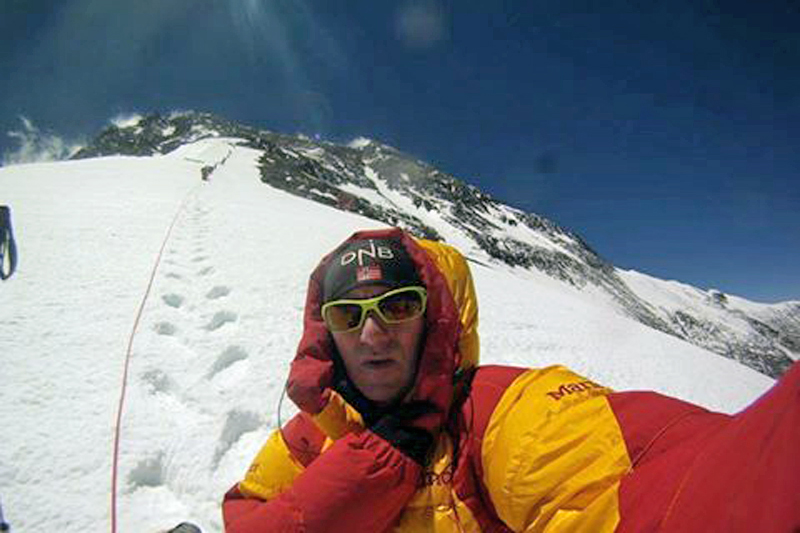 In this undated photo, Romanian climber Horia Colibasanu takes a selfie at Mt Everest. Photo: Facebook