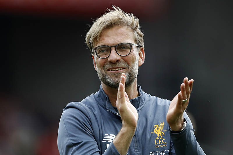 Liverpool manager Juergen Klopp applauds fans after the match. Photo: Reuters