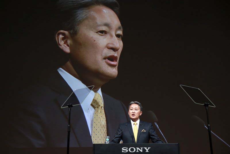Sony Corp. Chief Executive Kazuo Hirai outlines its strategy at the companyu0092s headquarters in Tokyo, on Tuesday, May 23, 2017. Photo: AP