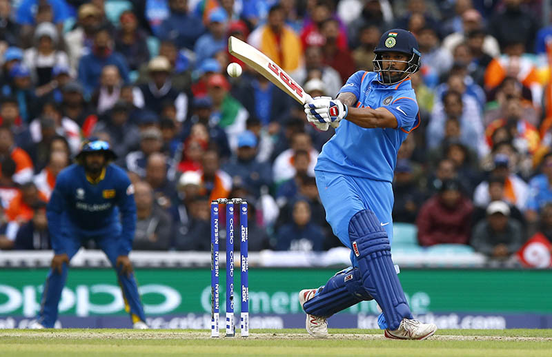 India's Shikhar Dhawan in action. Photo: Reuters