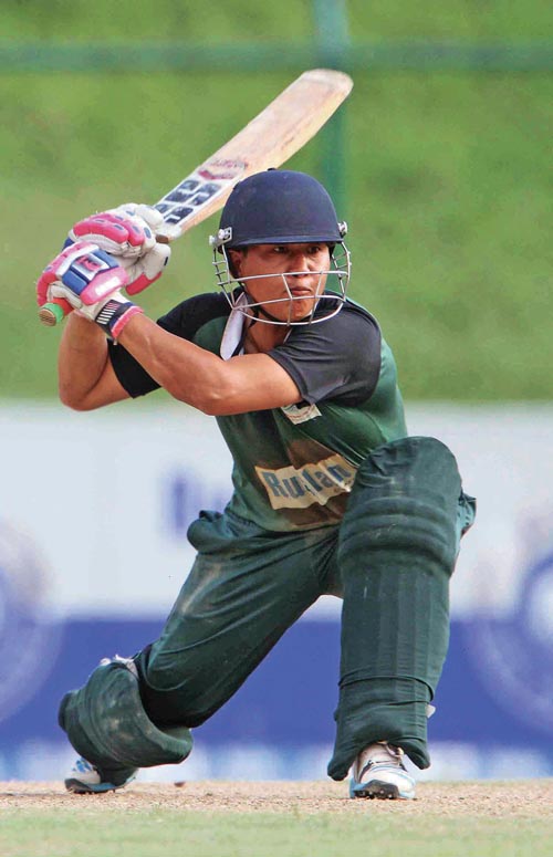 TAC's Rajesh Pulami bats against Western Region during their first PM Cup semi-final match at the TU Stadium in Kathmandu, on Tuesday. Photo: Udipt Singh Chhetry/ THT
