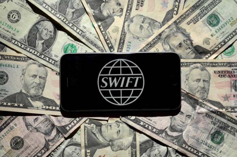 The Swift bank logo is pictured in this photo illustration taken April 26, 2016. Photo: Reuters