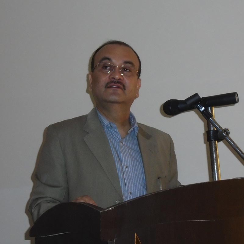 Chief Secretary Som Lal Subedi speaking at an orientation programme for newly elected local level representatives in Kaski on June 13, 2017. Photo: RSS