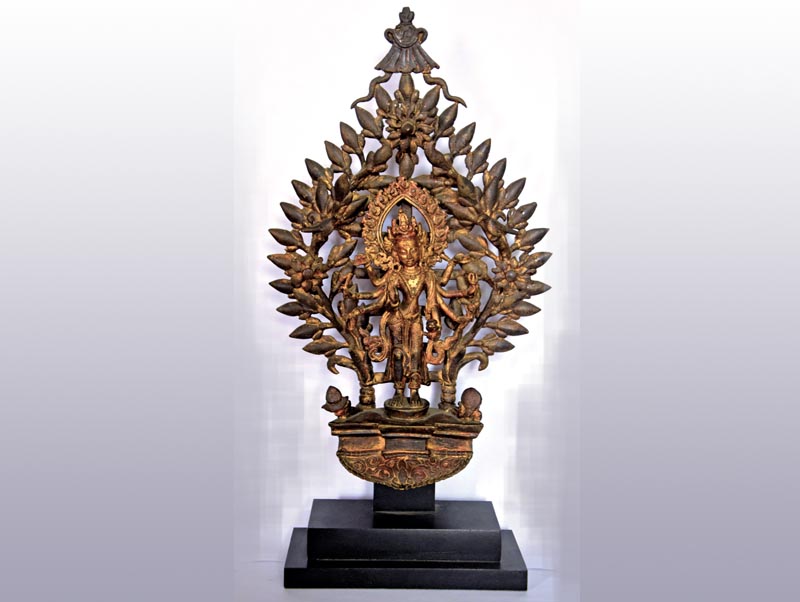 One of the four idols returned by the United States put on display during a press conference at the Department of Archaeology, in Kathmandu, on Sunday, June 18, 2017. Photo: THT
