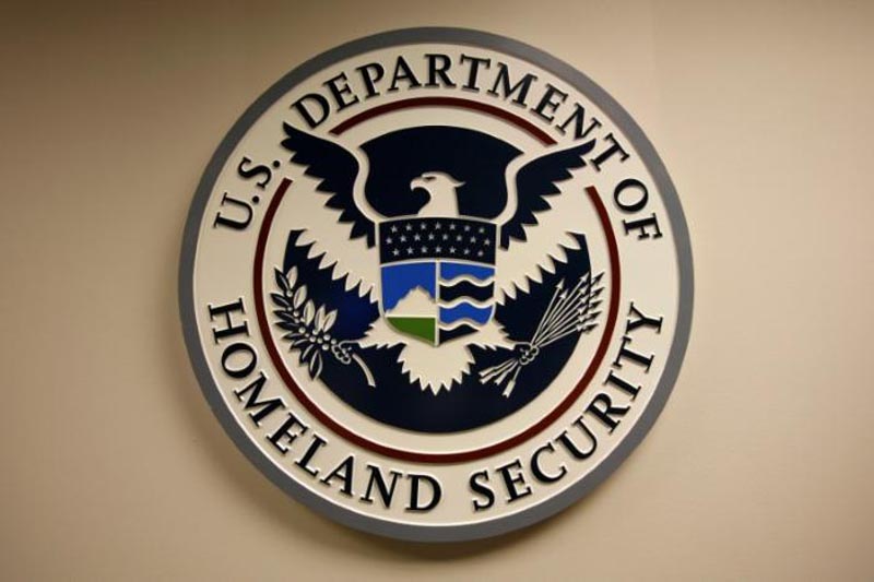 Department of Homeland Security emblem is pictured at the National Cybersecurity & Communications Integration Center (NCCIC) located just outside Washington in Arlington, Virginia, on September 24, 2010. Photo: Reuters