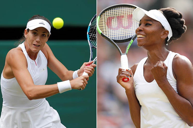 Spain's Garbine Muguruza (left) and US's Venus Williams. Photos: Reuters